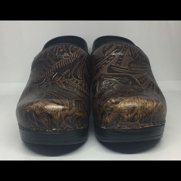 Dansko Brown Leather Work Clogs Women’s 38 / 7.5-8 - Picture 5 of 8